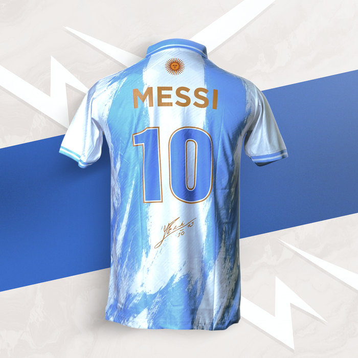 Lionel Messi – G.O.A.T-5 World Cup Polo Shirt - Lionel Messi - G.O.A.T - Argentina - Image 3